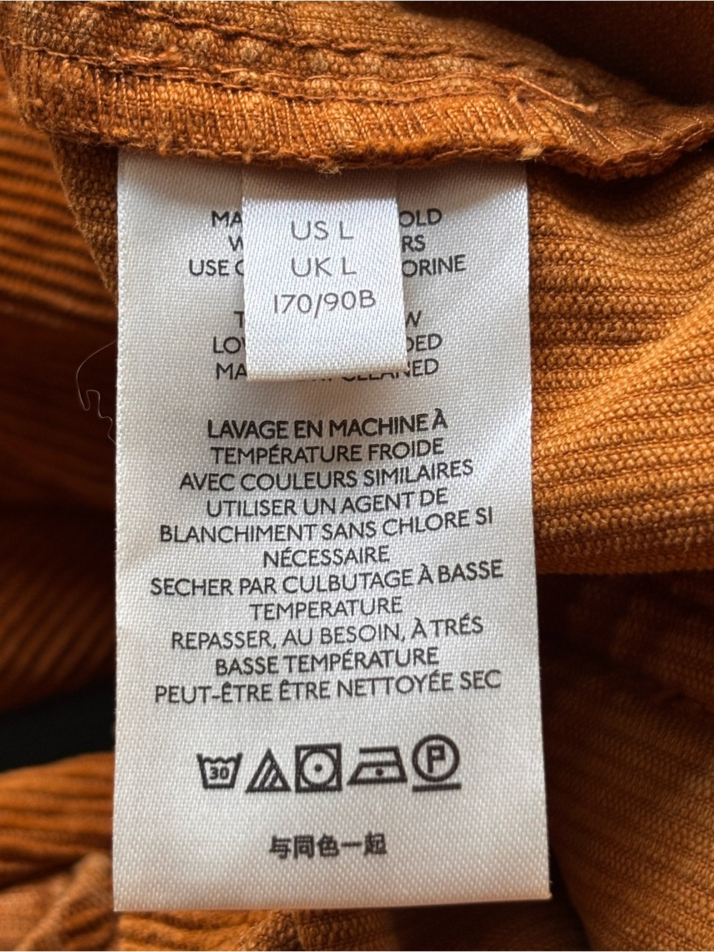 We The Free Iris Orange Brown Corduroy Utility Overalls Cargo Dungarees L - Picture 10 of 11